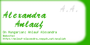 alexandra anlauf business card